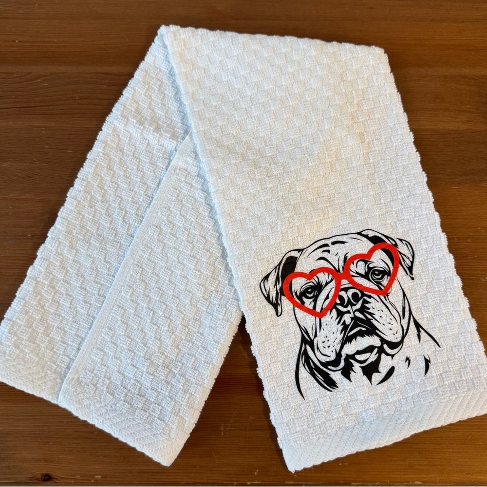 Valentine Dog Breed Kitchen Dish Towel - Picture 10 of 11